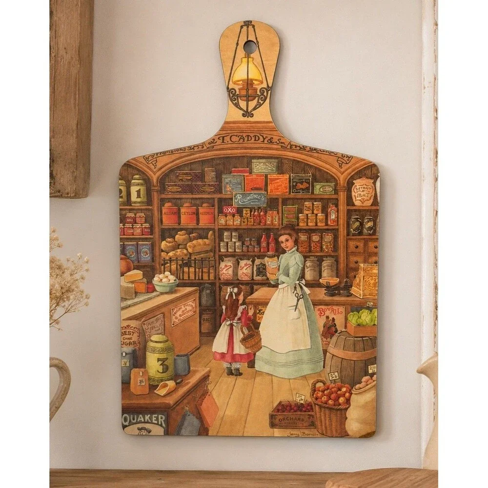 Wilscombe Melamine T Caddy & Son Cutting Board Jenny Barron England 13x8 Vintage